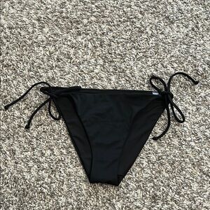 Victoria Secret Black Swim Bikini Bottom with Side Ties Size Small